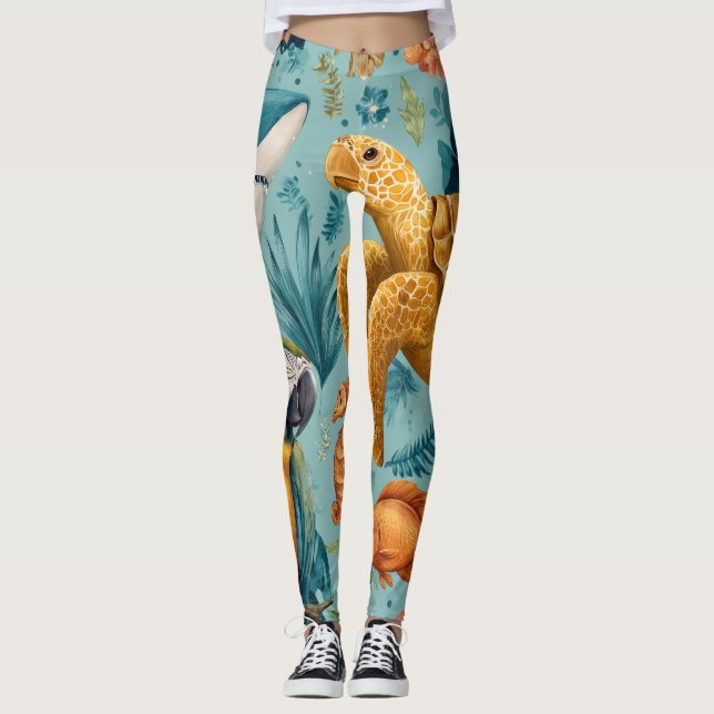 Tropical Palm Leggings (Anverso)