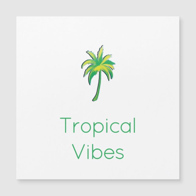 Tropical palm tree card  (Anverso)