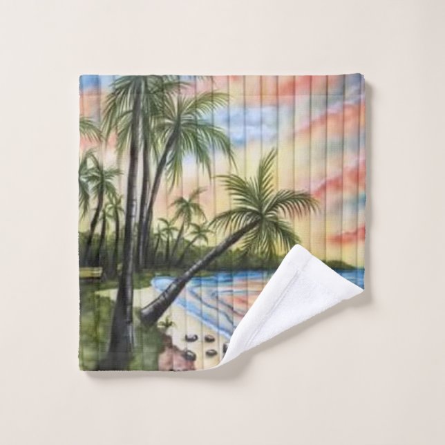 TROPICAL PALM TREES BEACH BLINDS (Toallita)