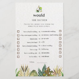 Tropical Prefiere Tarjeta De Juego De Ducha De Nov