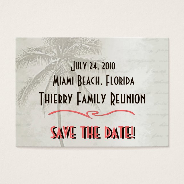 Tropical Save the Date Family Reunion (Frente)
