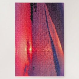 Tropical Sunset Beach Jigsaw Puzzle