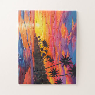 Tropical Sunset Jigsaw Puzzle 