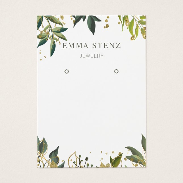 Tropical verde dorado deja a los medios sociales g (Frente)