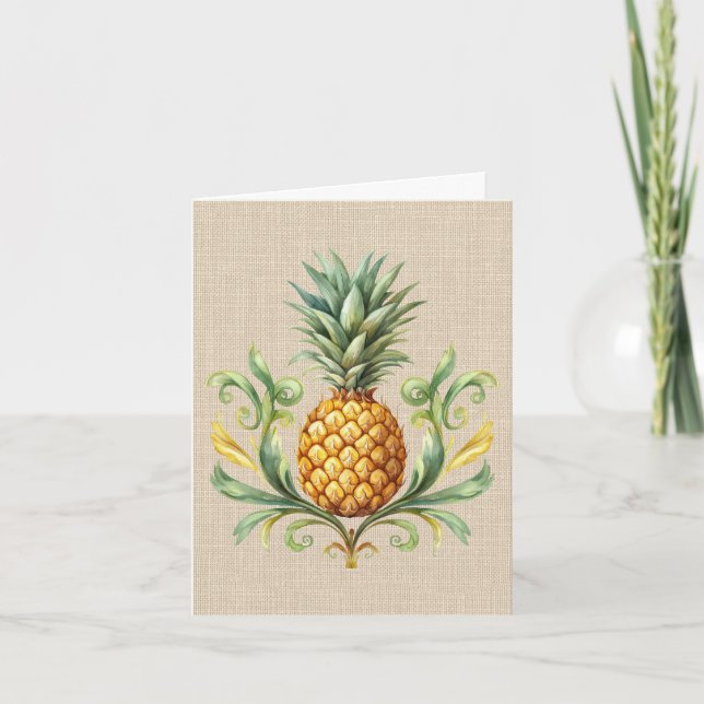 Tropical Vintage Yellow Pineapple (Anverso)
