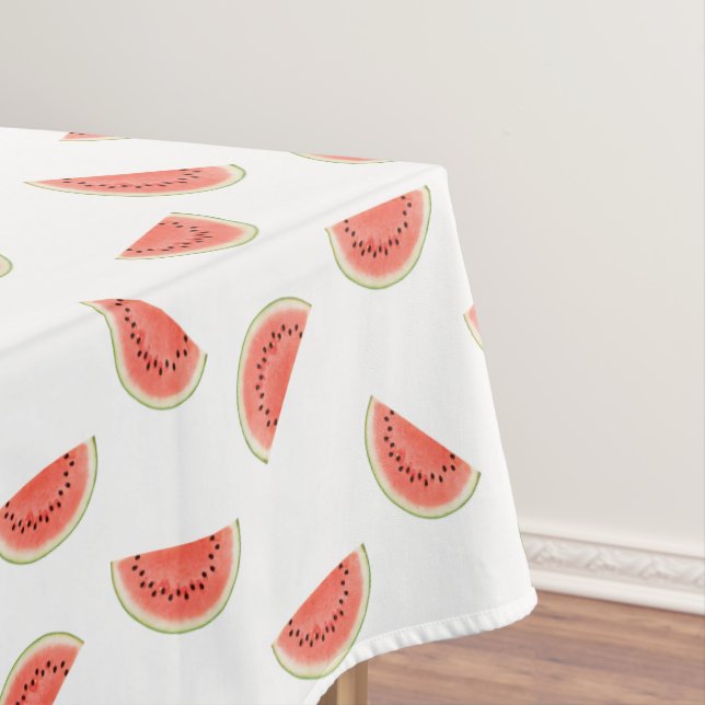 Tropical Watermelon Slices en el mantel blanco (In Situ)
