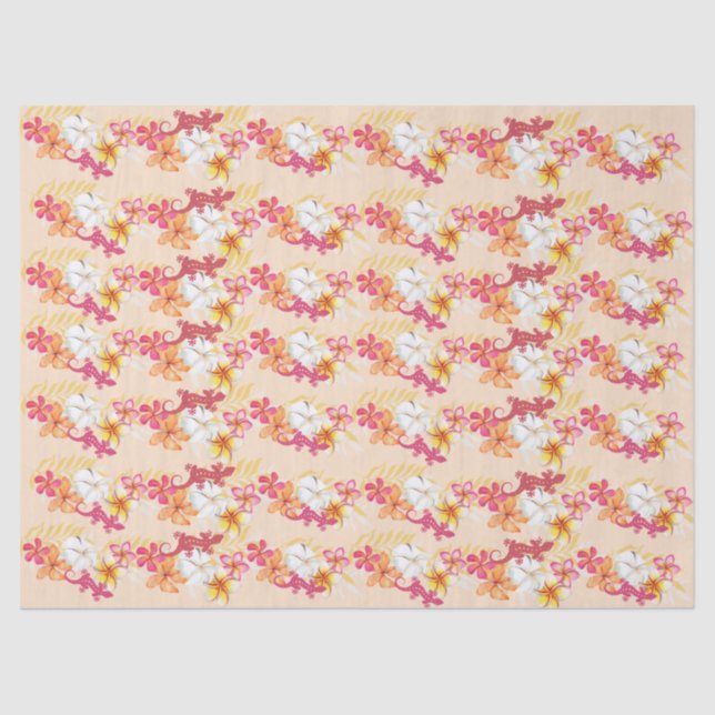 Tropicales de Hawái 2 Papel Tejido Plumeria (Anverso)