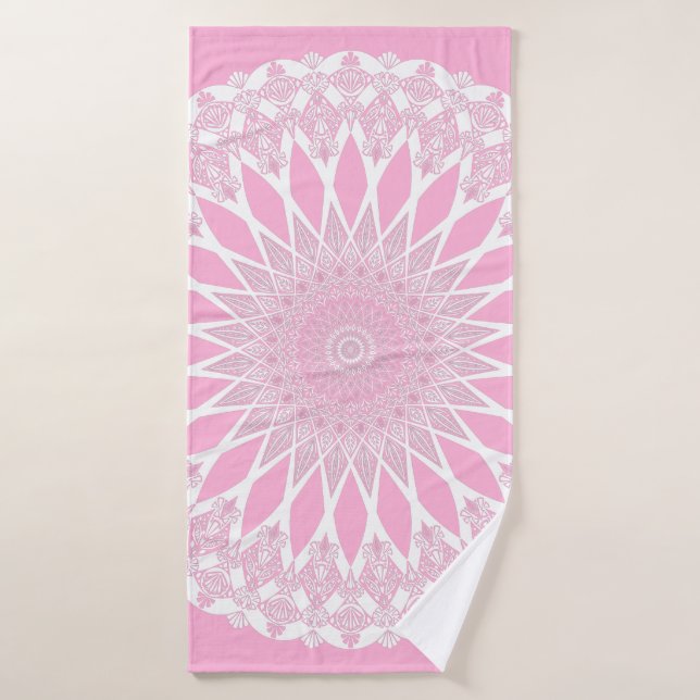 Trópicos rosas rosas Mandala (Toalla de baño)