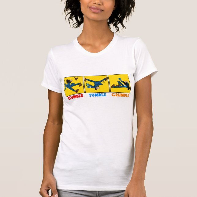 Tropiezo, caída, camiseta del queja (Anverso)