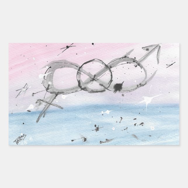 TROS pegatinas del Orgullo Bisexual (Anverso)