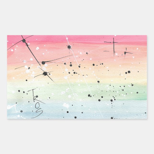 TROS Rainbow LGBTQ pegatinas de bandera del Orgull (Anverso)