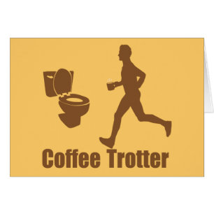 Trotón divertido del café