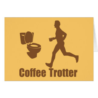 Trotón divertido del café