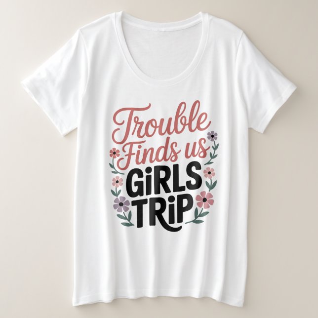Trouble Finds Us Chicas Viaje (Anverso del diseño)