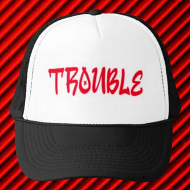 TROUBLE | Gorra Roja de camionero con grafitis (Subido por el creador)