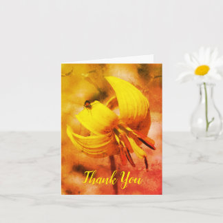 Trout Lily Y Amigo Floral Art Gracias Tarjeta