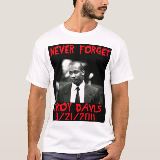 Troy Davis, nunca se olvida — camiseta