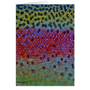 Trucha arco iris - tarjeta