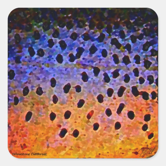 Trucha de garganta - Pegatinas (Anverso)