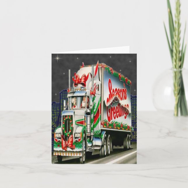 Truckin Santa - Tarjeta de nota (Anverso)