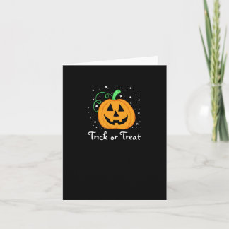 Truco de calabaza o tarjeta de nota negra