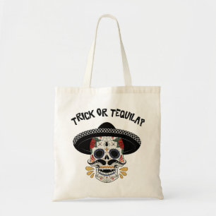 Truco de Halloween de la bolsa de asas del cráneo
