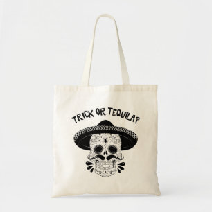 Truco de Halloween de la bolsa de asas del cráneo