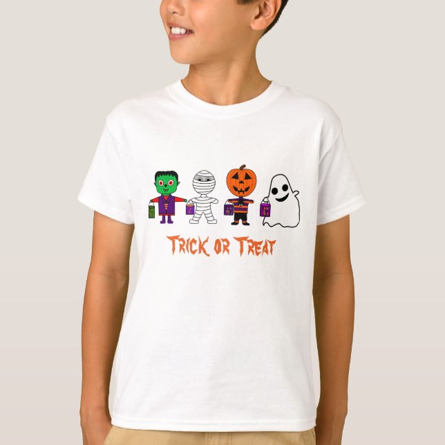 Truco de Halloween o camiseta de tratantes (Anverso)