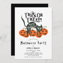 Truco de Halloween o invitación a fiesta