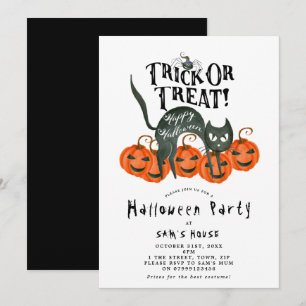 Truco de Halloween o invitación a fiesta