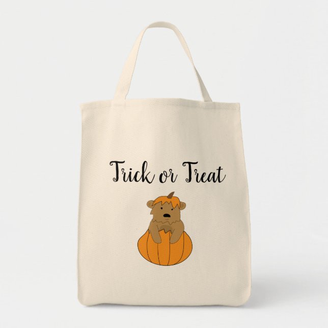 Truco de Halloween o oso de tratamiento en bolsa d (Frente)