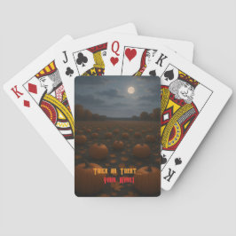 Truco de Halloween o truco para jugar cartas clási