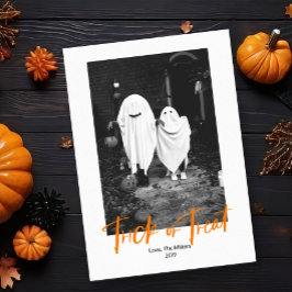 Truco espeluznante o trata la tarjeta de fotos de 