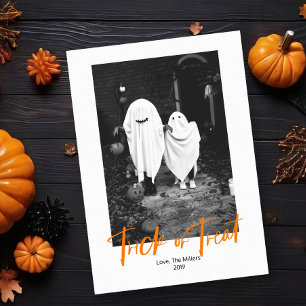 Truco espeluznante o trata la tarjeta de fotos de 