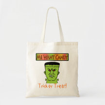 Truco o invitación del bolso de tote