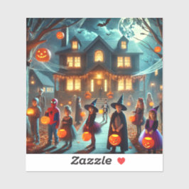 Truco o regalo de Halloween para pegatinas