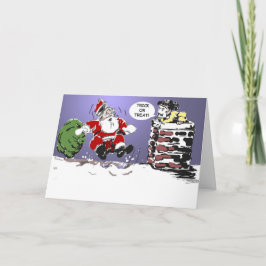 Truco o tarjeta de Navidad de la invitación