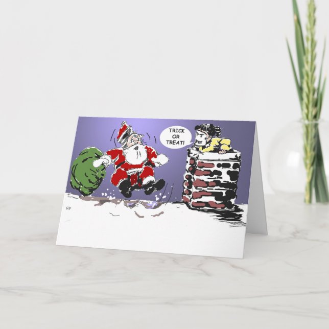 Truco o tarjeta de Navidad de la invitación (Anverso)