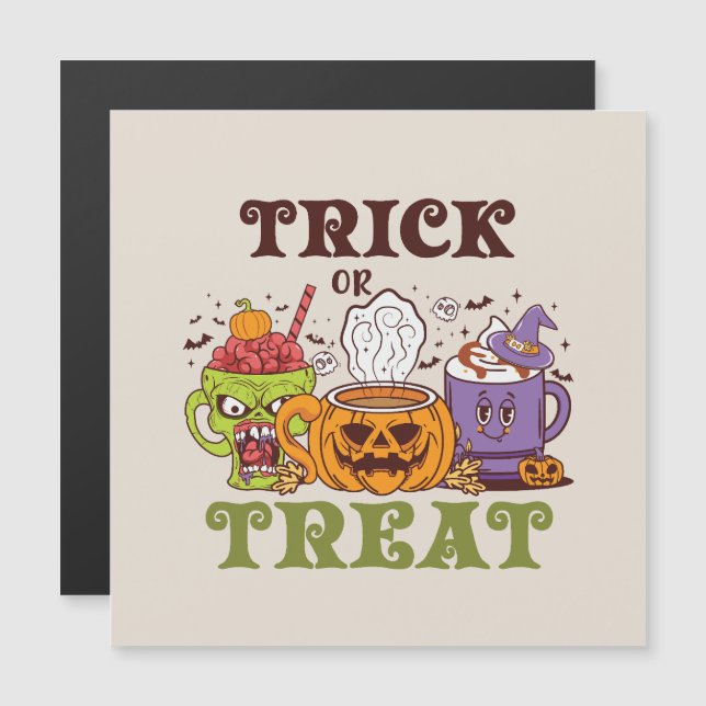 Truco O Tratamiento - Café De Halloween Curado (Anverso/Reverso)
