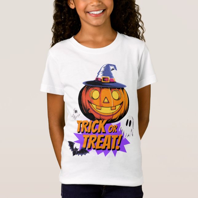 ¡Truco o trato! Camiseta nocturna de Halloween (Anverso)