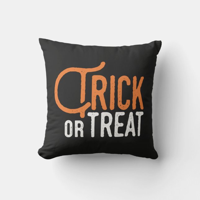 Truco o trato | Cojín decorativo de Halloween (Anverso)