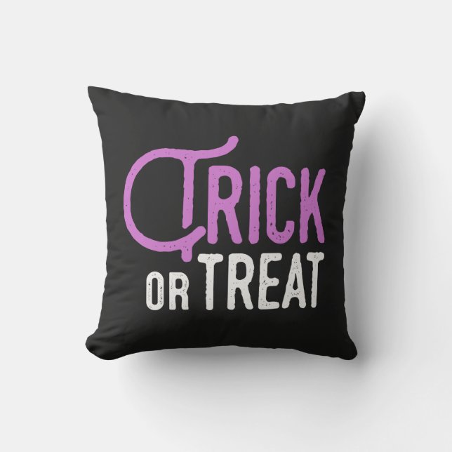Truco o trato | Cojín decorativo de Halloween (Anverso)