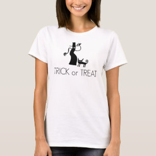 Truco o trato con una camiseta de gato