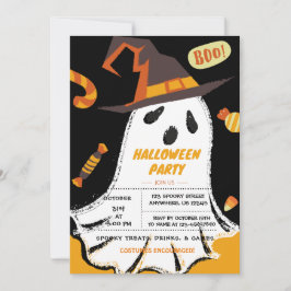 Truco o trato, fantasma de Halloween, invitación a