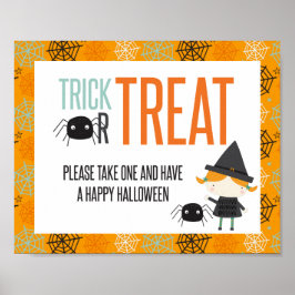 Truco o trato Feliz Halloween dulces porche Señal