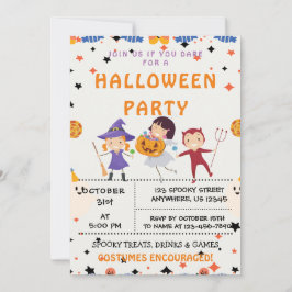 Truco o trato, invitación a la fiesta de Halloween