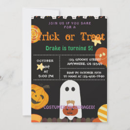 Truco o trato, invitación de cumpleaños de Hallowe
