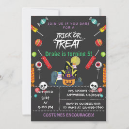 Truco o trato, invitación de cumpleaños de Hallowe