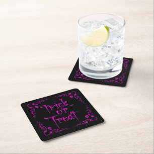 Truco o trato morado venenoso Posavasos de papel