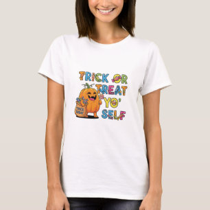 Truco o trato tu auto-divertida camiseta de Hallow